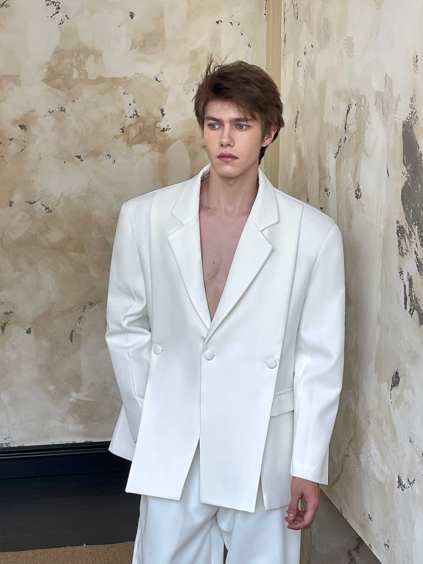 Doug – Ensemble Costume Minimaliste Haute Gamme à Couleur Unie