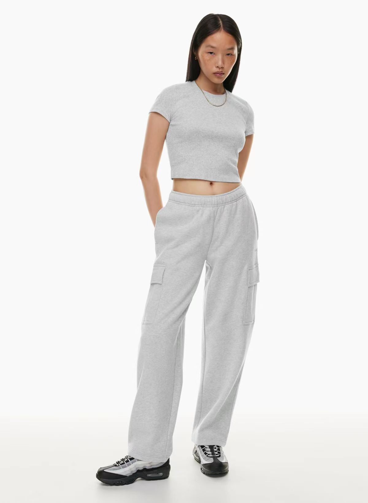 Jacqueline – Pantalon Large à Taille Haute et Élastique