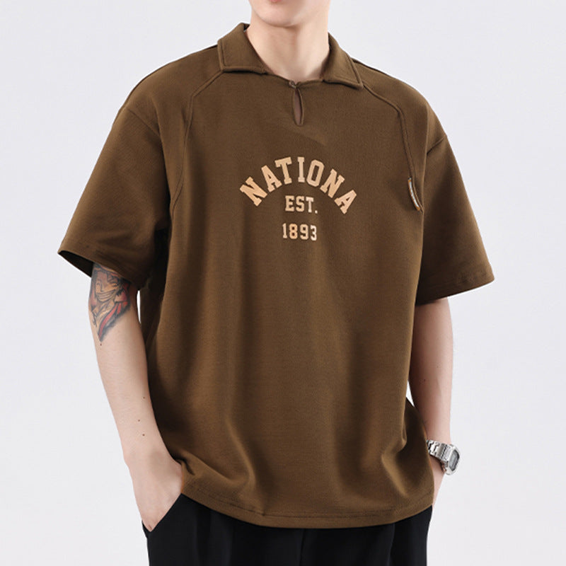 Jim – Chemise à Col Revers en Coton Perlé Lourd
