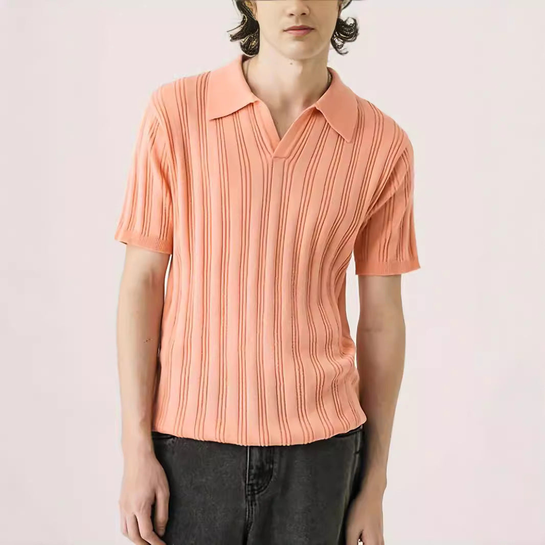 Tony – T-shirt en Maille à Manches Courtes pour Homme