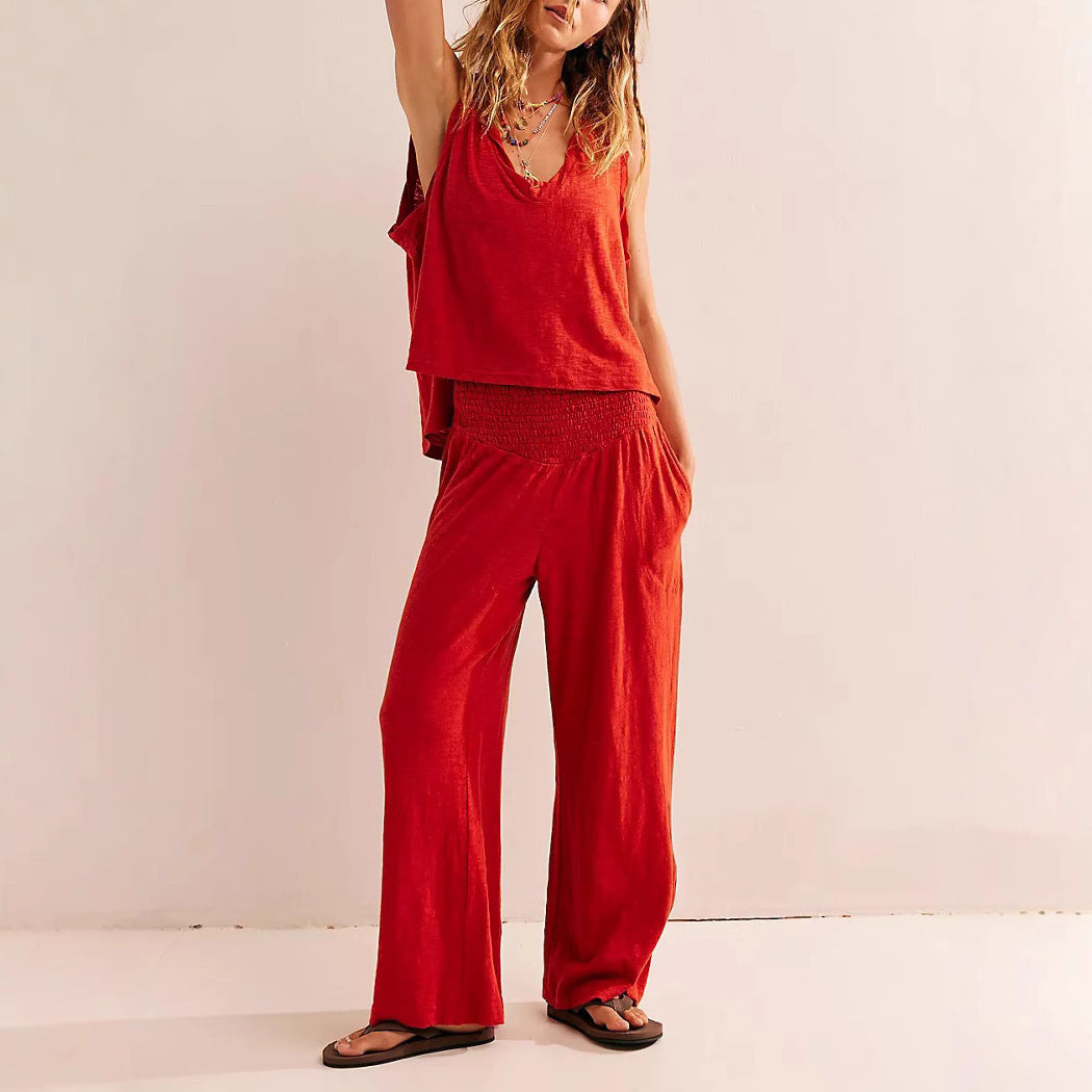Lucy – Ensemble Deux Pièces en Maille à Taille Élastique