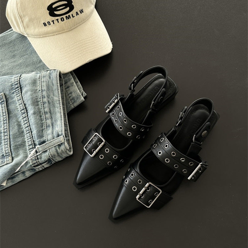 Margaret – Chaussures Mary Jane Pointues Style Classique Français