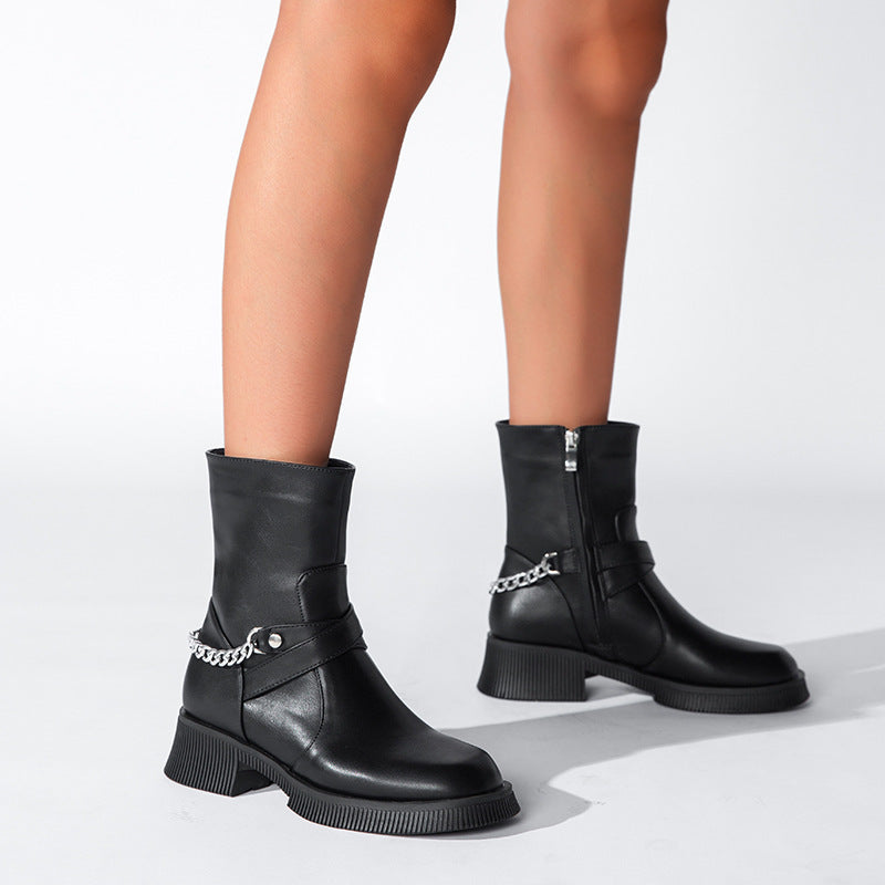 Danielle – Bottes Martin mi-hautes style britannique