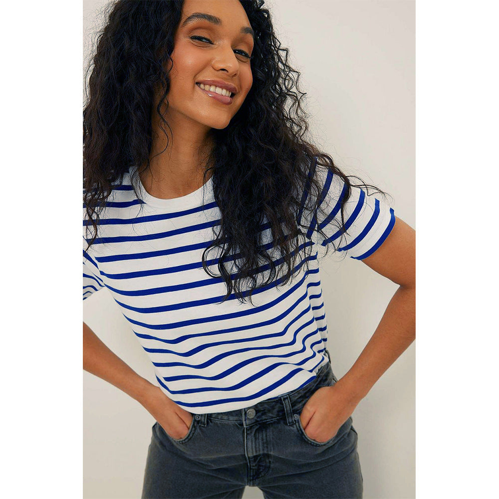 Charlie – T-shirt à Rayures en Coton Décontracté