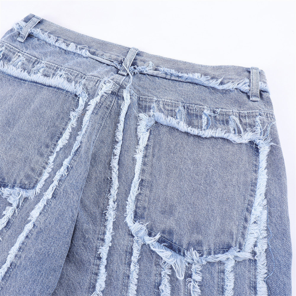 Abigail – Pantalon Ample à Jambes Larges avec Moustaches de Chat