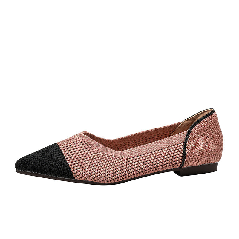 Pamela – Chaussures Plates à Bout Pointu et Couleurs Assorties