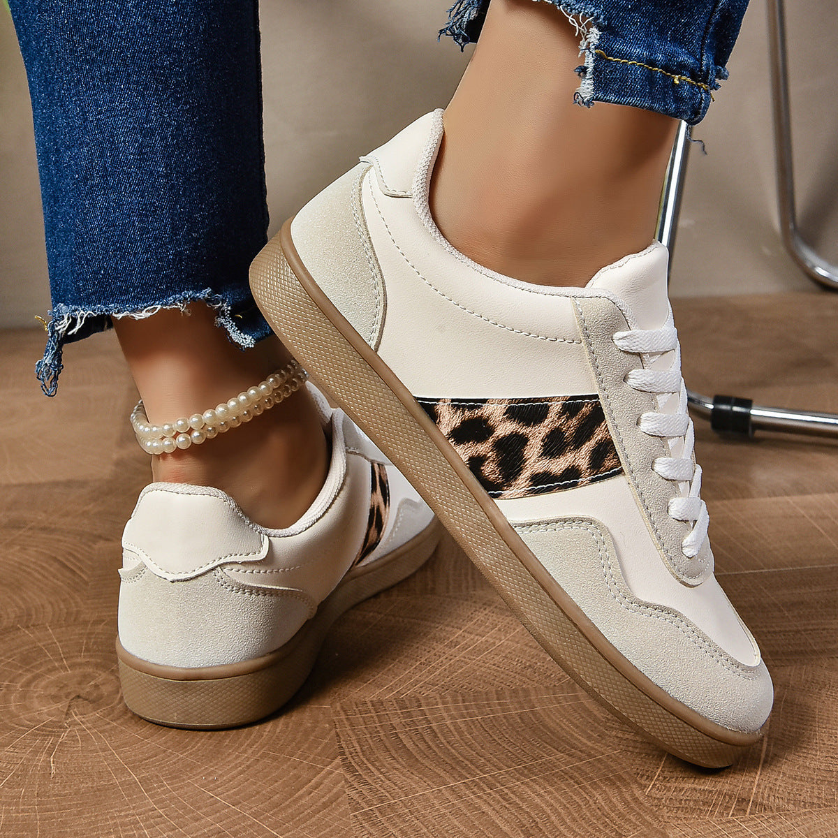 Leanne – Chaussures Décontractées à Lacets Plates et Oversize