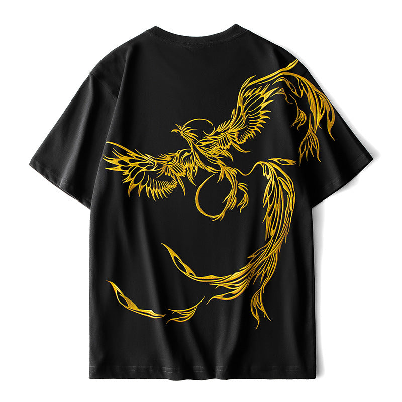 Lewis – T-shirt à manches courtes avec Phénix brodé