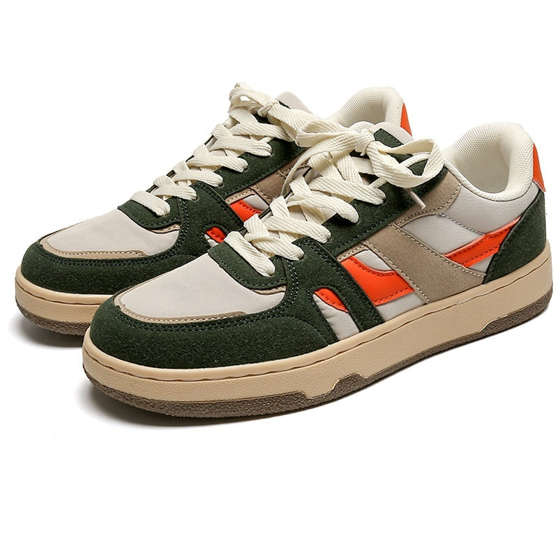 David – Chaussures Rétro Patchwork Contrastées