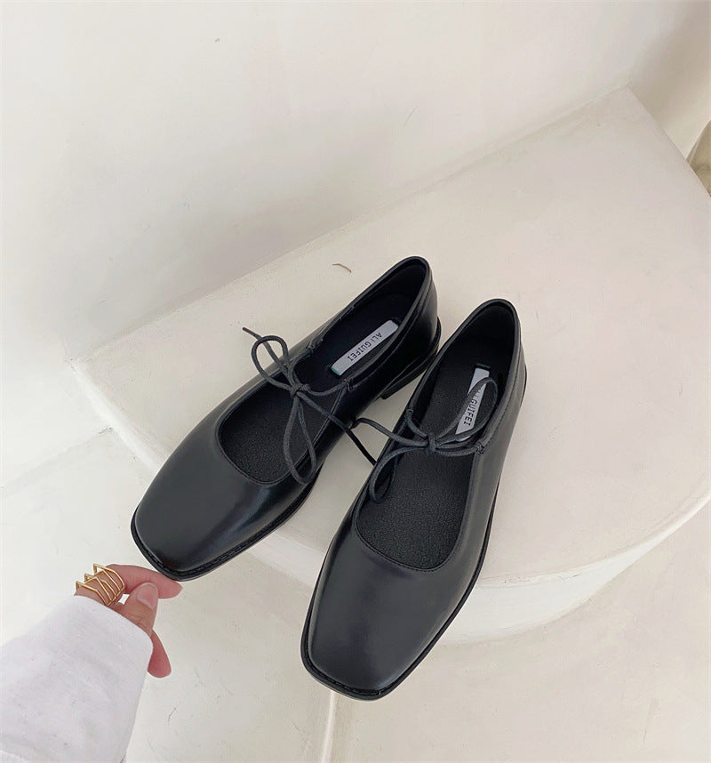 Zoe – Chaussures Plates Mary Jane à Bout Carré