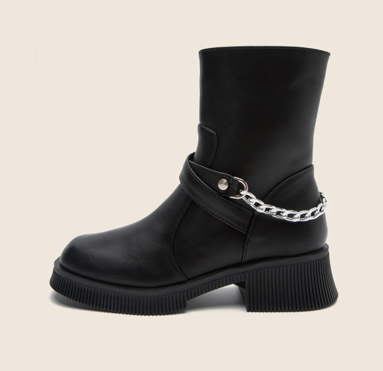 Danielle – Bottes Martin mi-hautes style britannique