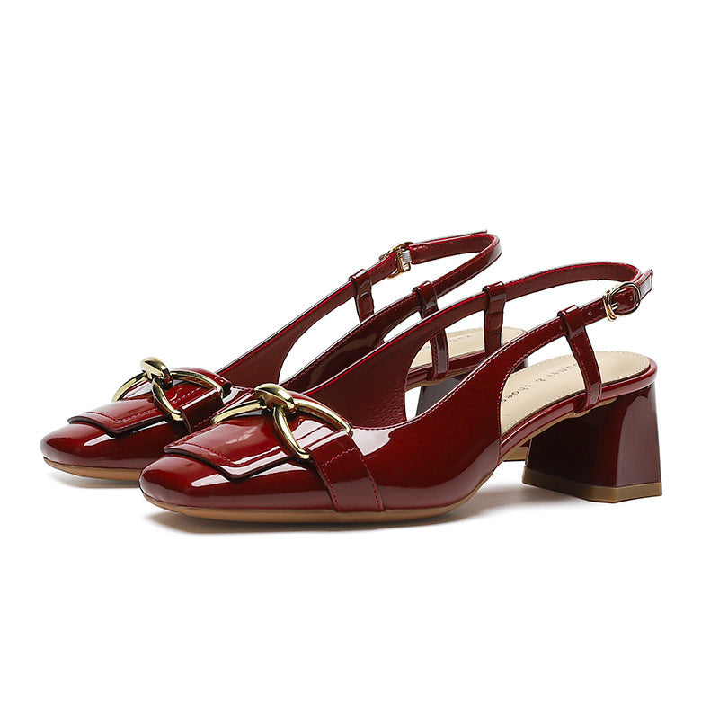 Heidi – Talons Hauts Carrés avec Boucle Équestre