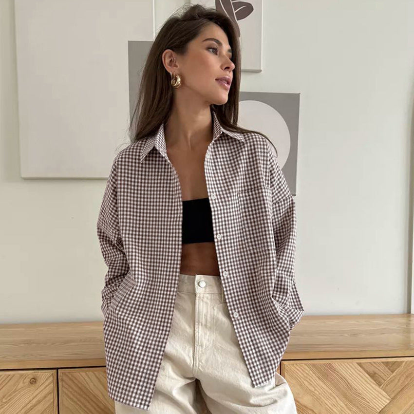 Anna – Chemise en Coton à Carreaux pour Femmes