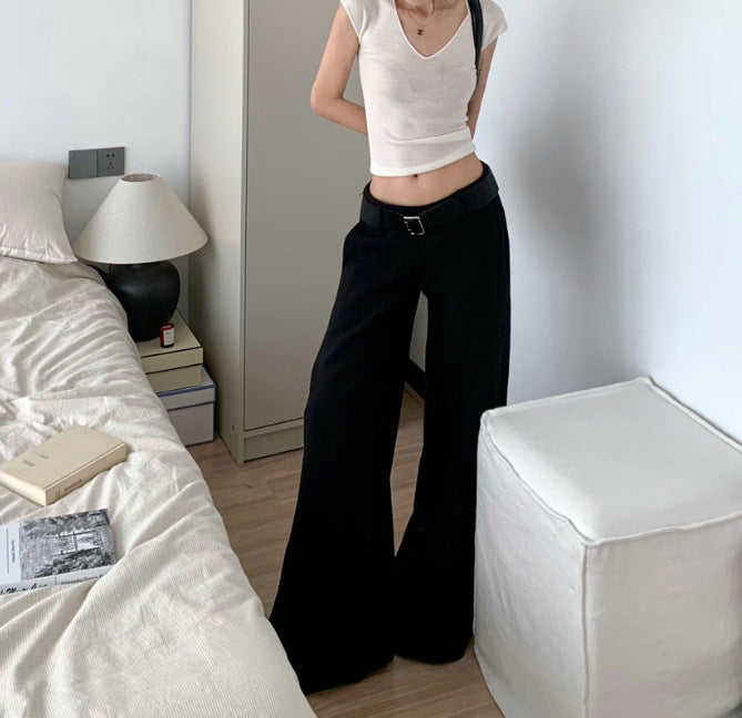 Sophia – Pantalon Costume Taille Basse Femme