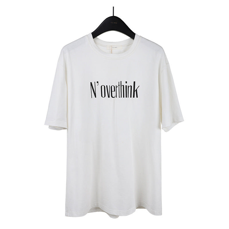 Stéphanie – T-shirt à Manches Courtes avec Imprimé Lettres