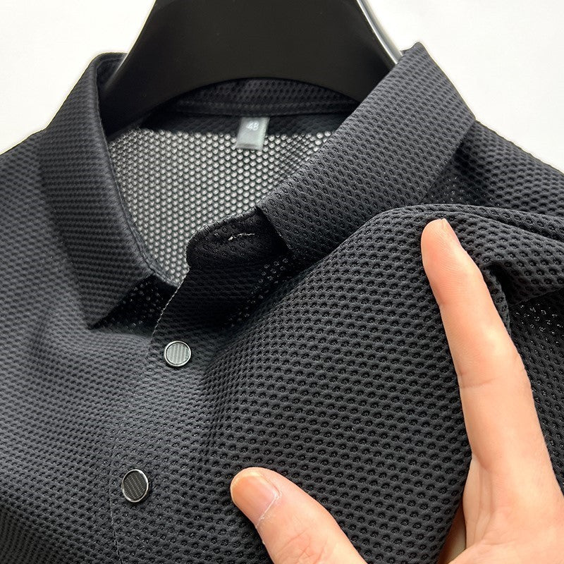 Cliff – T-shirt en Soie de Glace pour Hommes avec Maille
