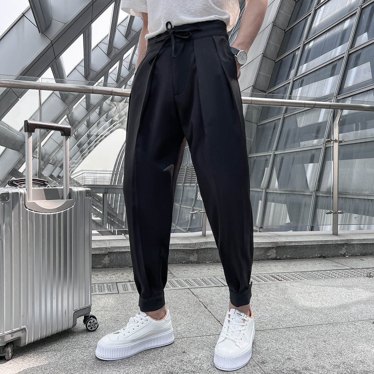 Mitchell – Pantalons à Taille Élastique et Fermetures Velcro