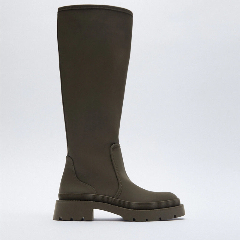 Victoria – Bottes Martin Hautes à Tête Ronde pour Femme