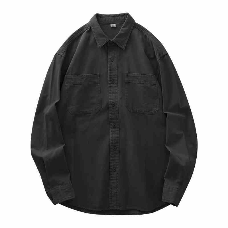 Jack – Chemise Casual Rétro en Coton Gris