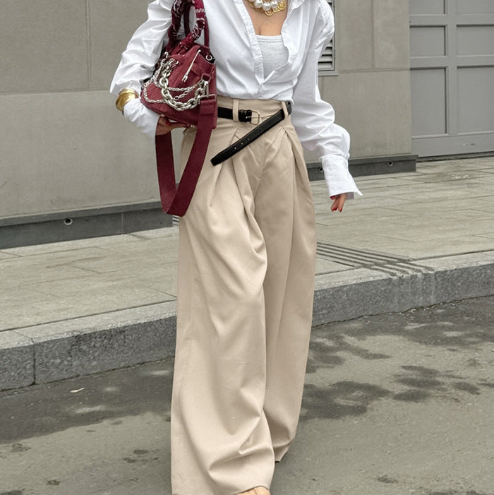 Julia – Pantalon Décontracté Taille Haute