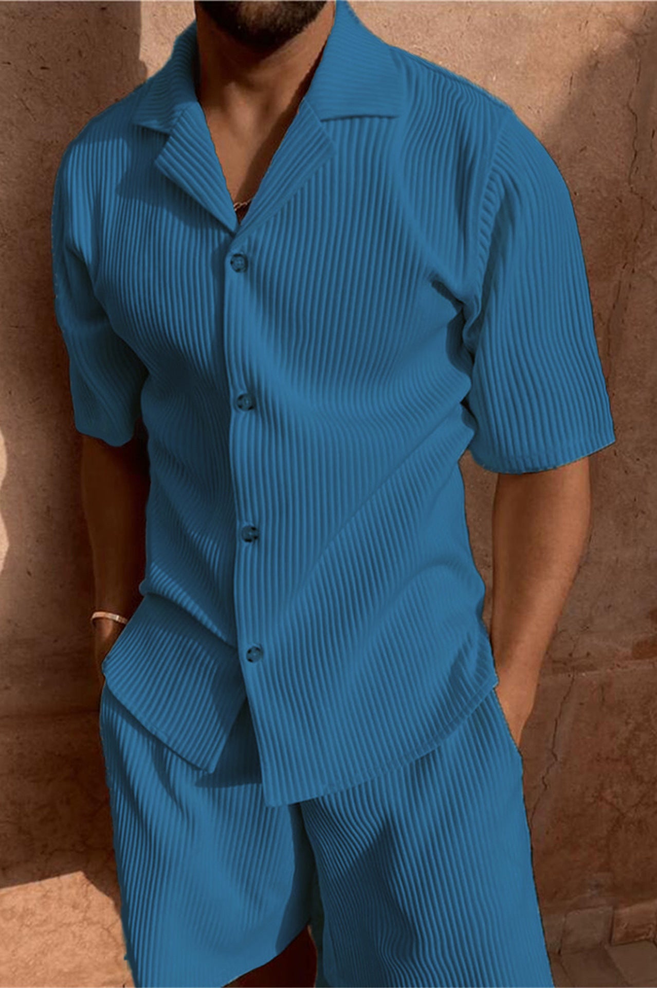 Ross – Ensemble Décontracté en Velours Côtelé à Col Polo pour Homme