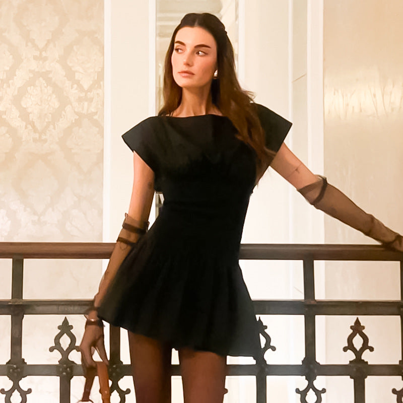 Alice – Robe Évasée Élégante Taille Haute