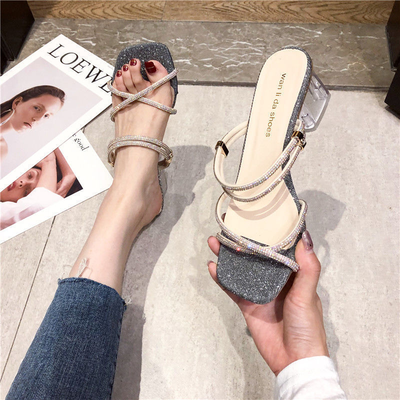 Rachel – Sandales à talons hauts avec cristaux