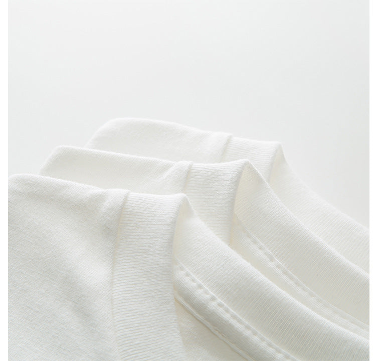 Stanley – T-shirt en Coton Blanc à Encolure Petite