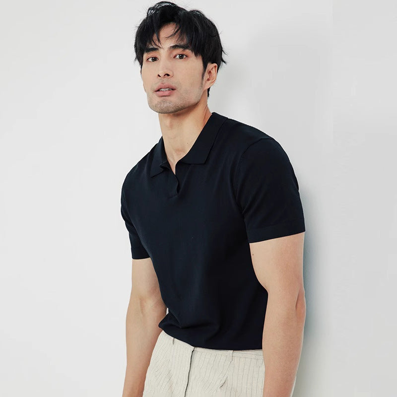 Desmond – Polo en maille à col pour homme