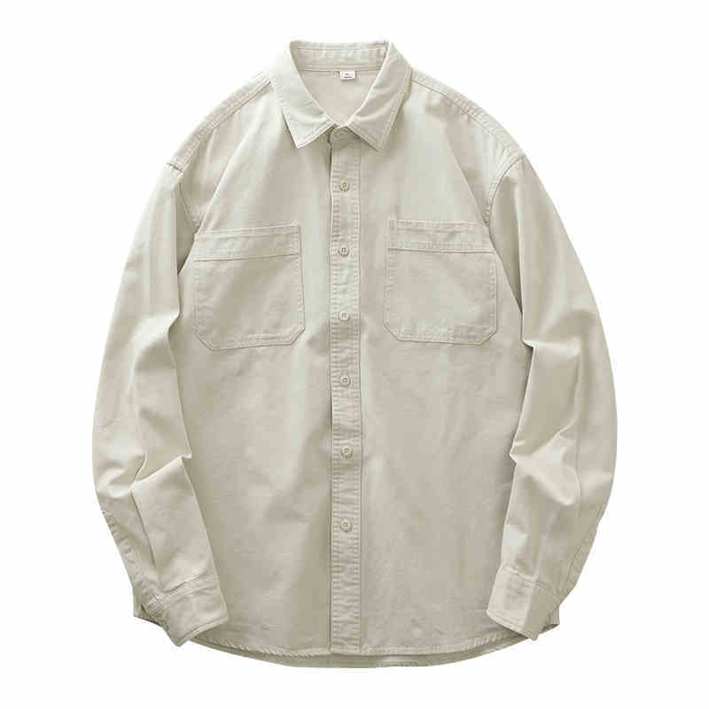 Jack – Chemise Casual Rétro en Coton Gris