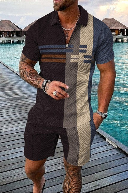 Wayne – Ensemble Polo et Short Décontracté pour Homme