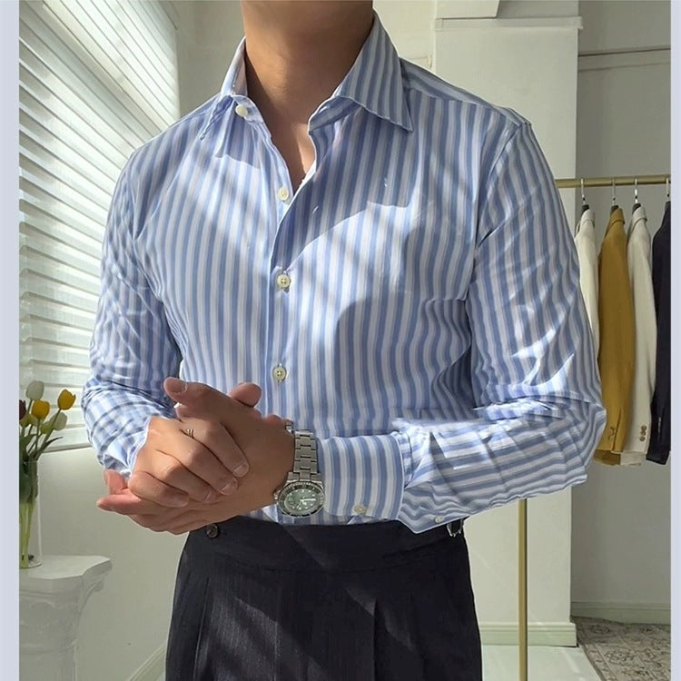 Terence – Chemise décontractée à manches longues épaules dénudées