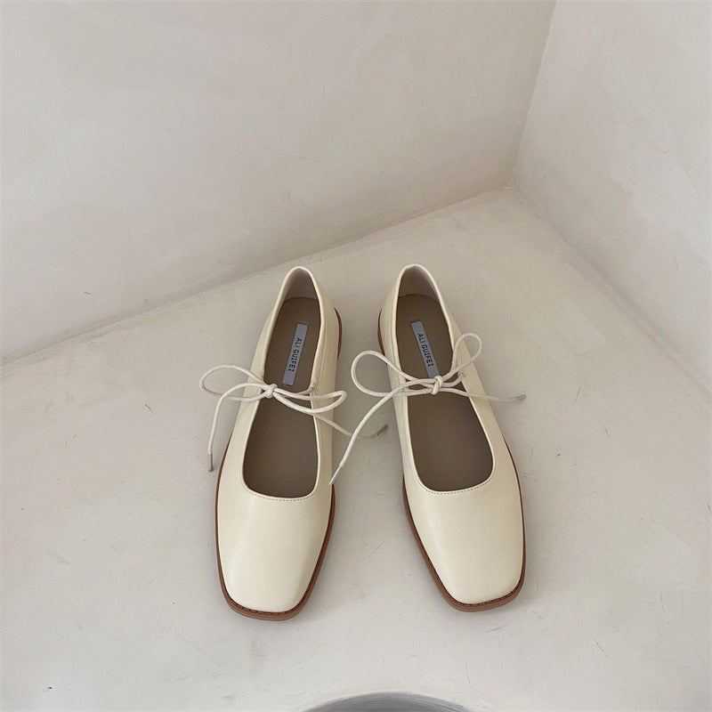 Zoe – Chaussures Plates Mary Jane à Bout Carré