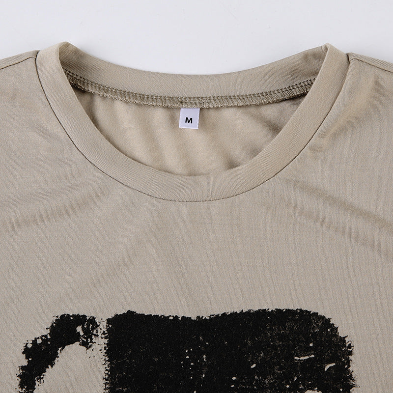 Andrea – T-shirt Slim à Graffiti