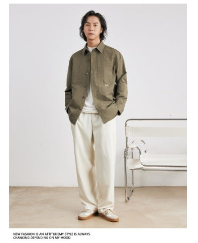 Matthew – Veste Cardigan à Manches Longues en Coton pour Homme