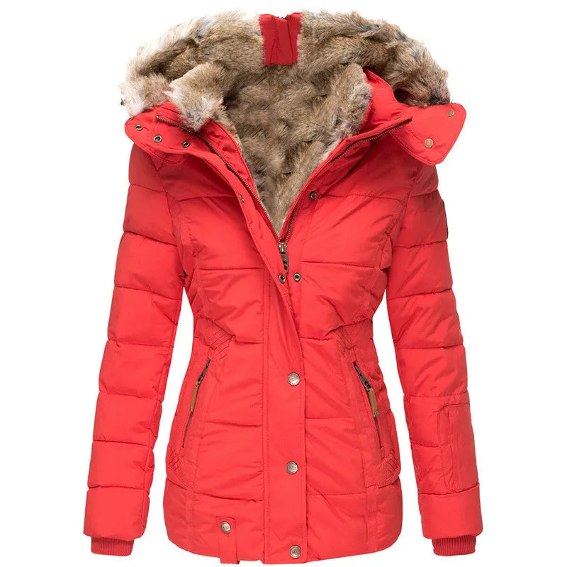 Emily – Manteau d'Hiver Doublé de Fourrure