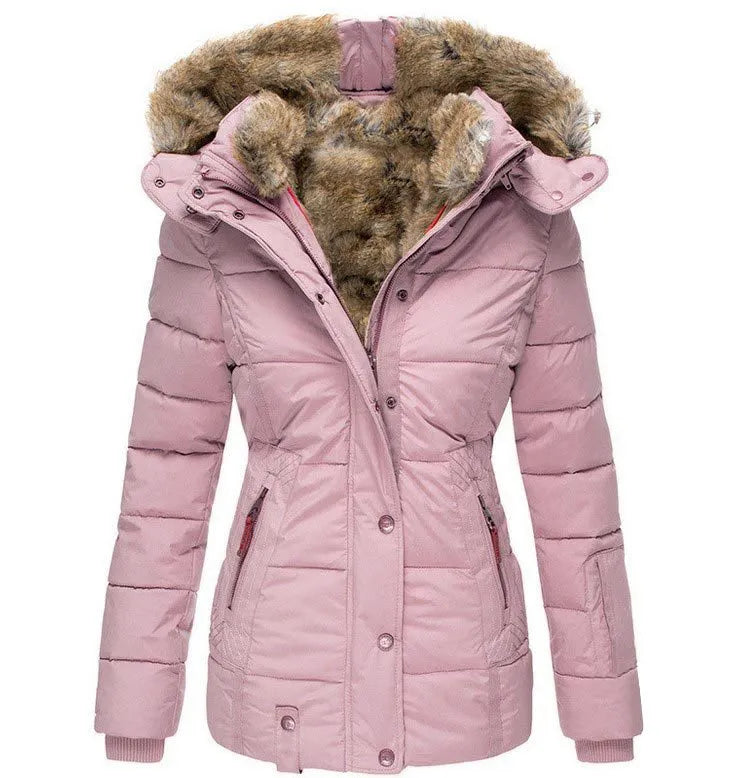 Emily – Manteau d'Hiver Doublé de Fourrure