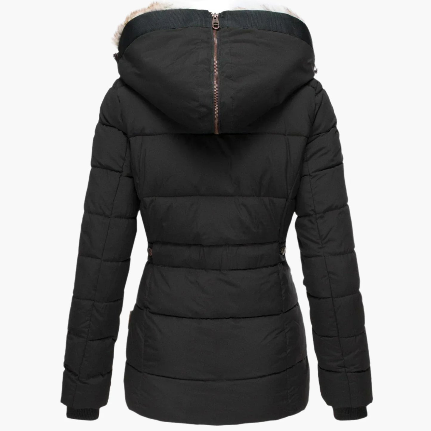Emily – Manteau d'Hiver Doublé de Fourrure