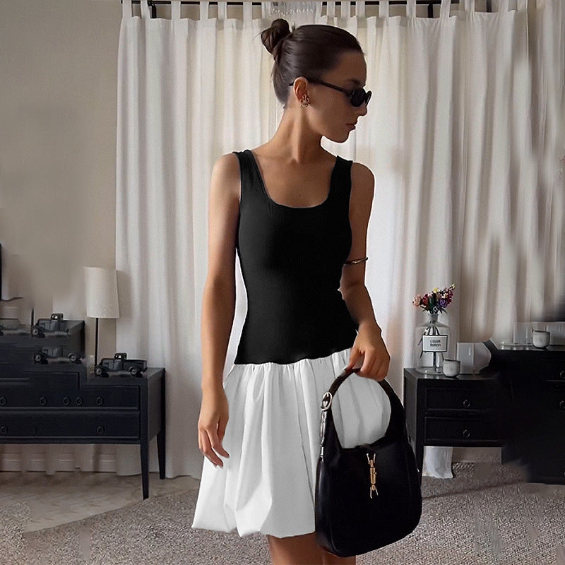 Shannon – Robe Plissée à Couleurs Contrastées