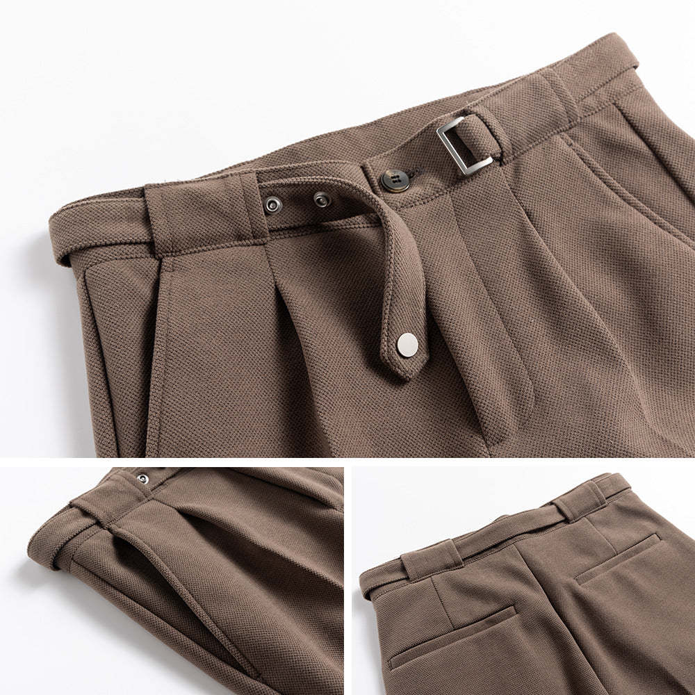 Roy – Pantalon de Costume en Laine Décontracté pour Homme