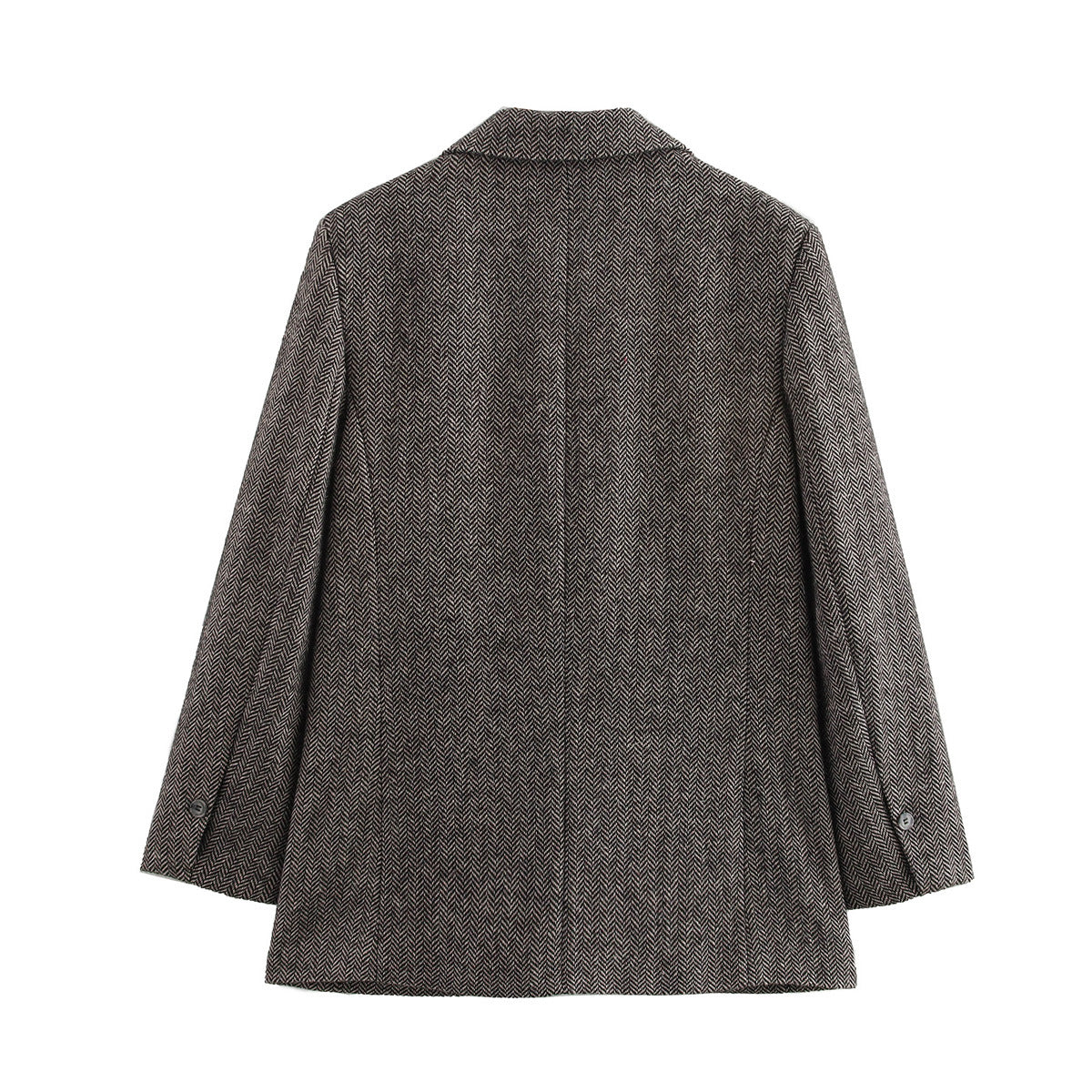 Allan – Veste de costume minimaliste à motif chevron pour l'automne et l'hiver