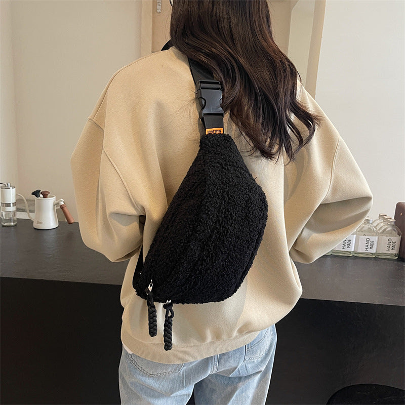 Harriet – Sac Bandoulière en Peluche Grande Capacité