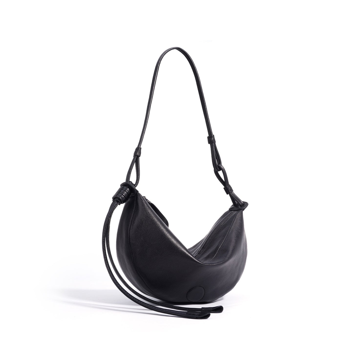 Natalie – Sac Messager Épaule Rétro en Cuir Végan Demi-Lune