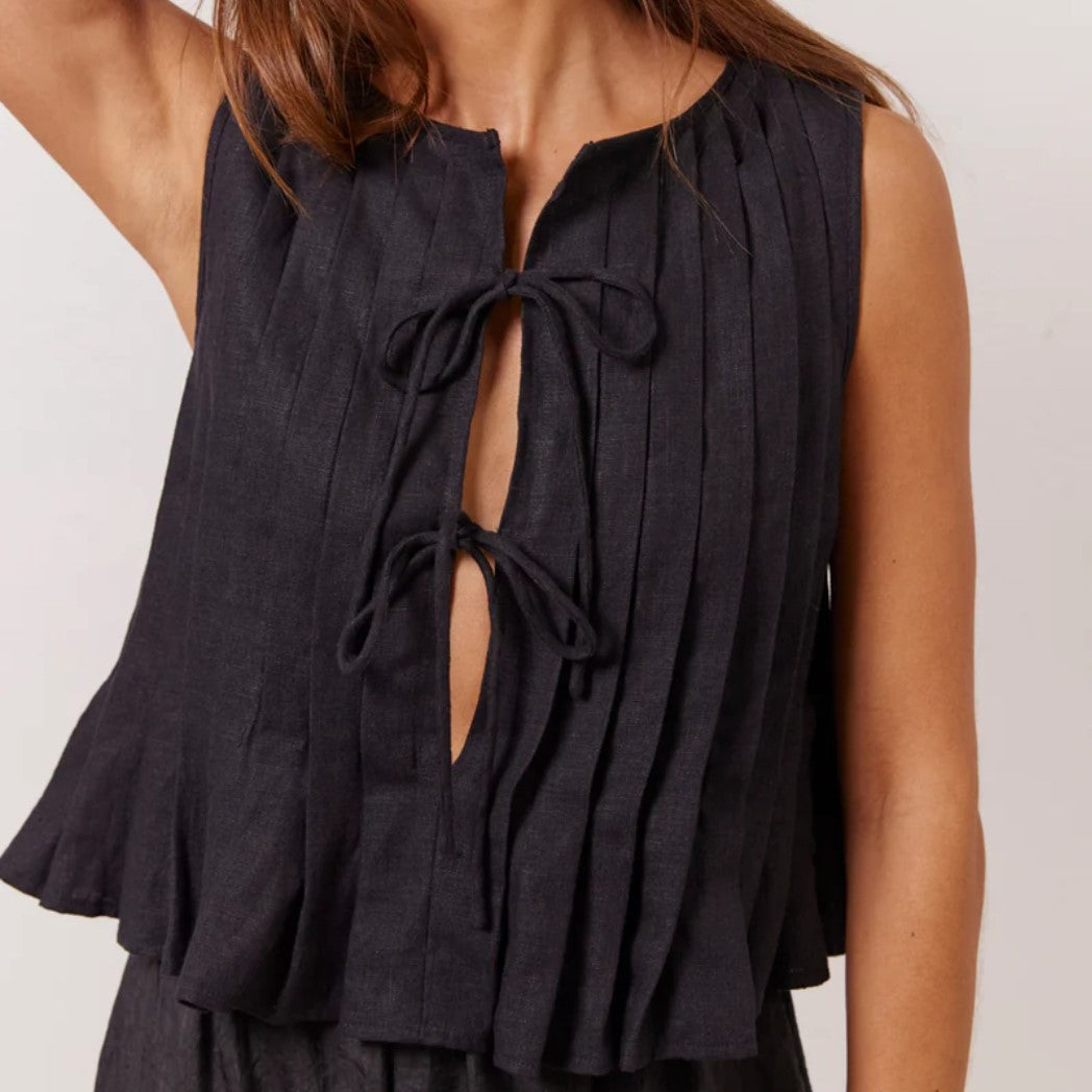 Louise – Chemise Femme en Coton et Lin avec Lacets