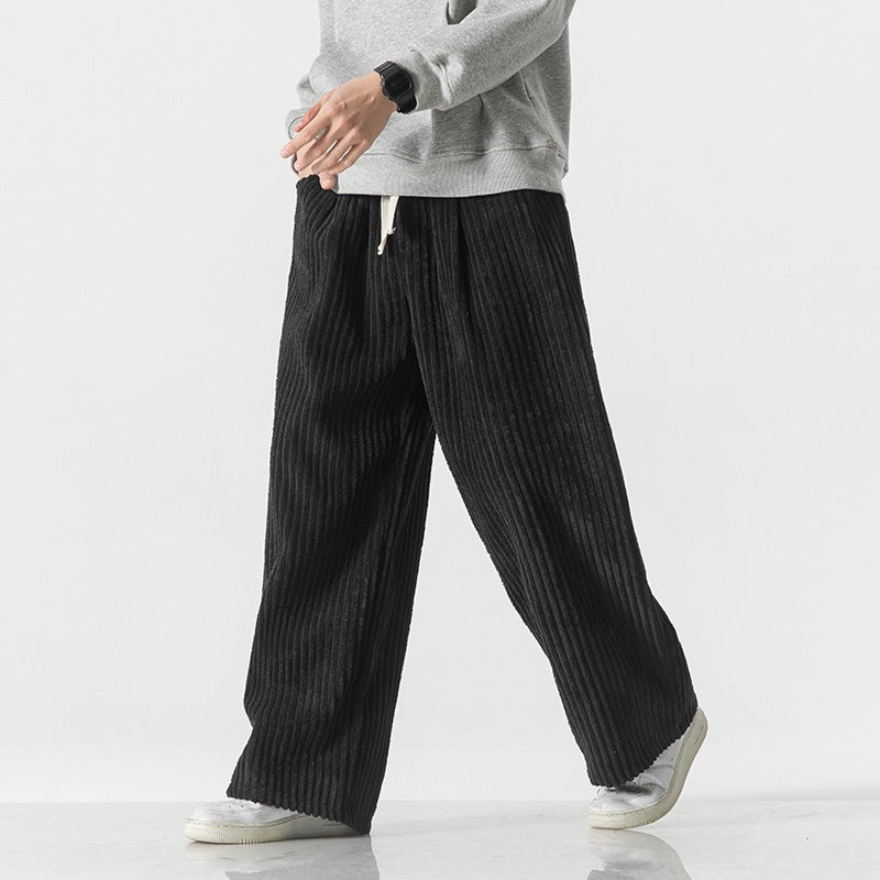 Amanda – Pantalon Décontracté Large en Velours Côtelé