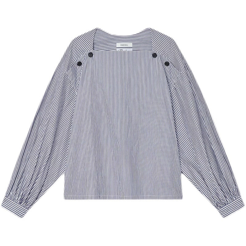 Dan – Chemise Rayée à Épaules Tombantes