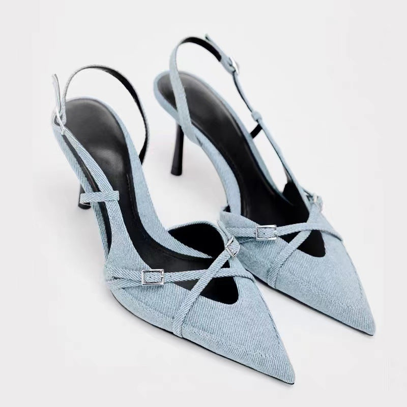 Audrey – Sandales à Talons Hauts avec Boucle Croisée