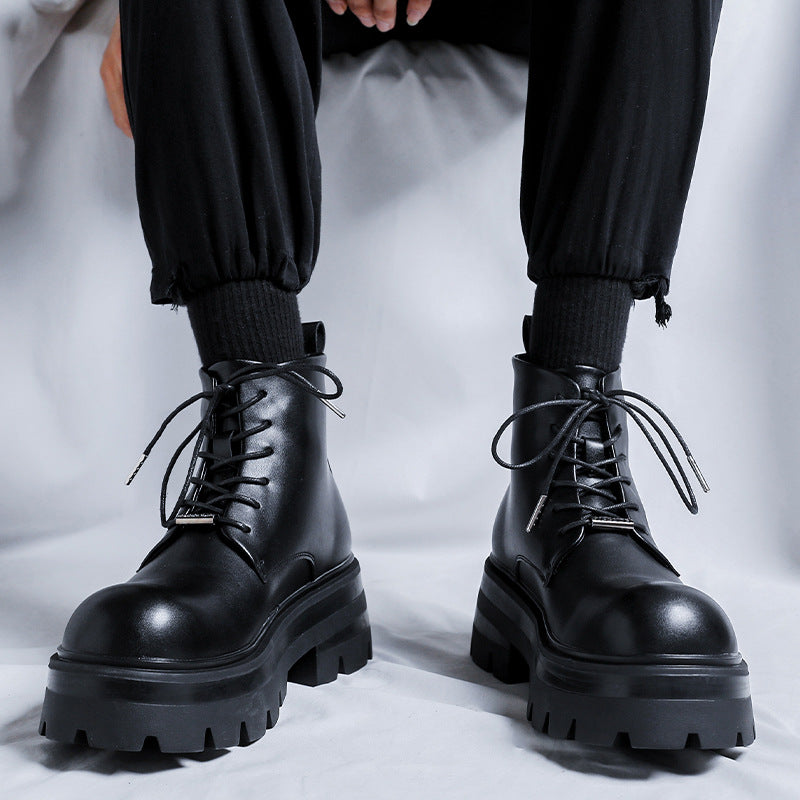 Scott – Bottes de Moto en Similicuir Noir