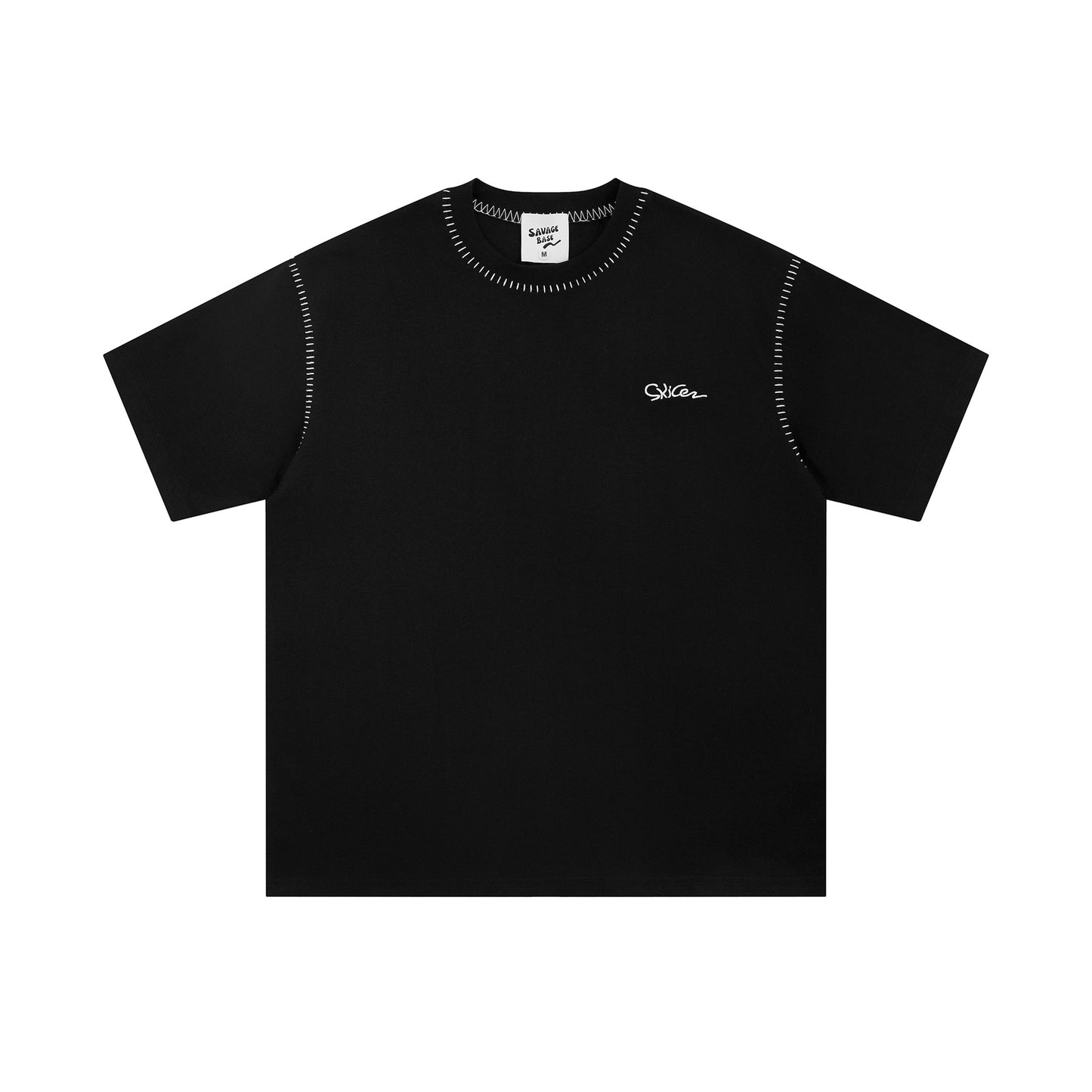 Tracy – T-shirt à Manches Courtes avec Col Rond et Couture Ouverte