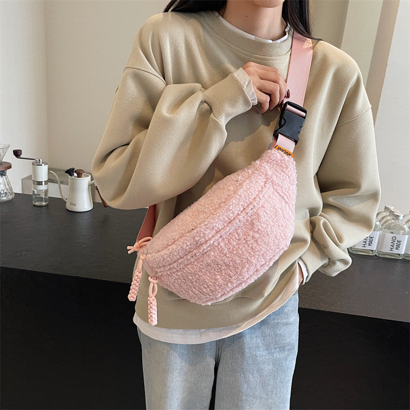 Harriet – Sac Bandoulière en Peluche Grande Capacité